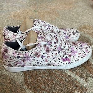 Vans Shoes Purple Flowers